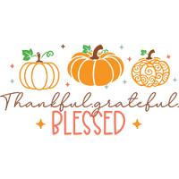 #1211 - Thankful Grateful Multiple Pumpkins