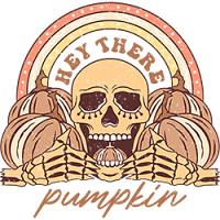 #1280 - Hey There Pumpkin Skeleton