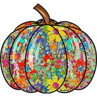 #1326 - Boho Splattered Pumpkin