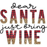 #1340 - Dear Santa Bring Wine