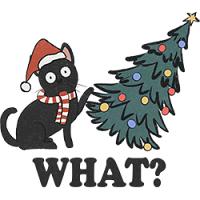 #1346 - Christmas Tree Cat What?
