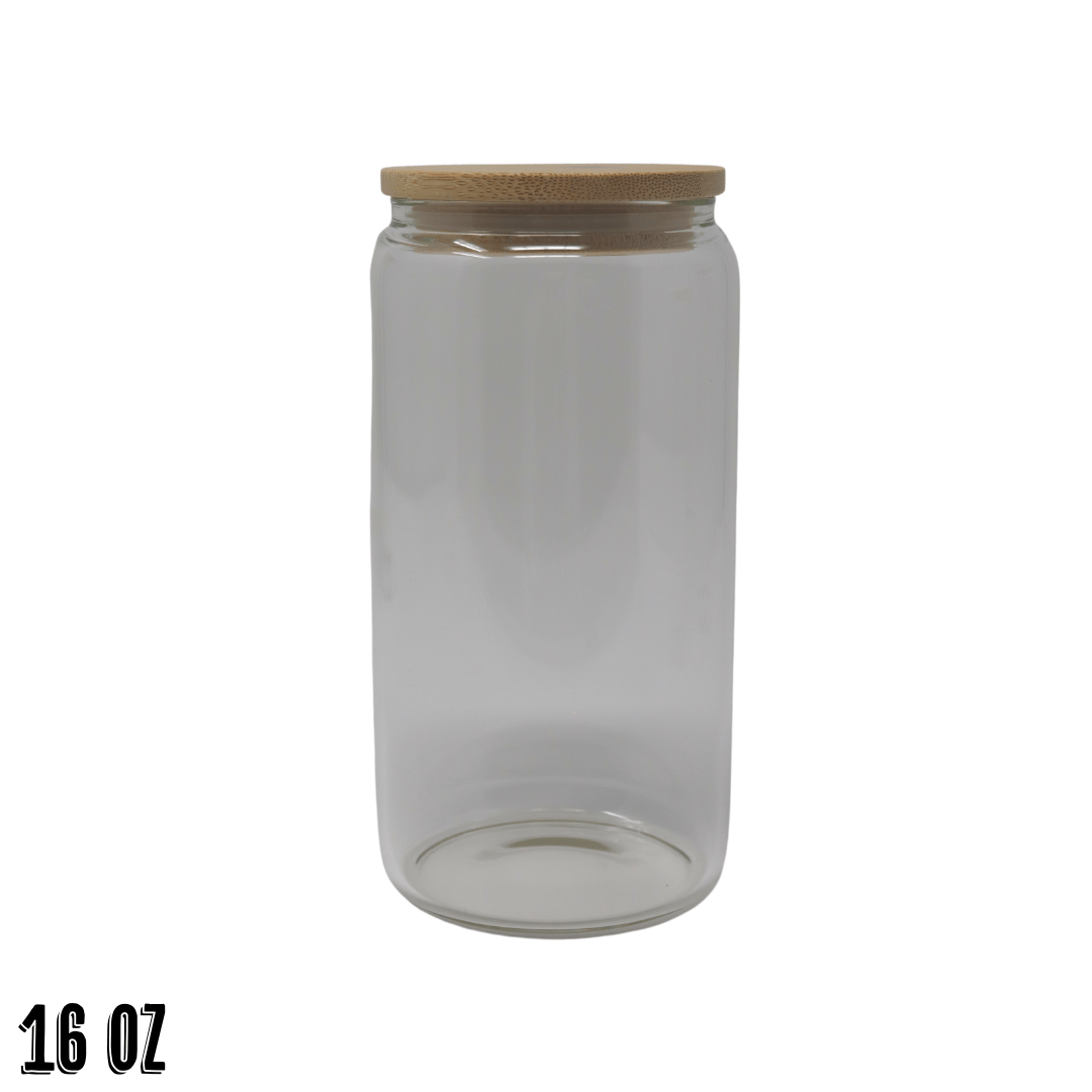 16 ounce Sublimation Bamboo Glass - Clear