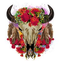 #0162 - Floral Buffalo