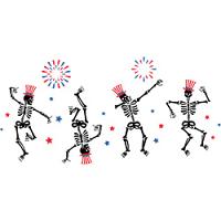 #1745 - Patriotic Skeletons