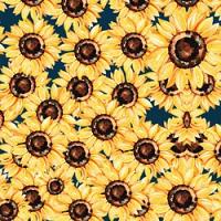 Printed HTV - #189 Watercolor Sunflower 14" x 5 feet Roll 