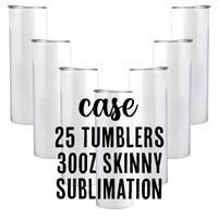 HOTTEEZ CASE of 25 - Sublimation Tumblers - Skinny - 30oz