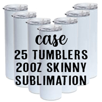 HOTTEEZ CASE of 25 - Sublimation Tumblers - Skinny - 20oz
