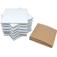 Ceramic Tile with Cork - Square Set of 12