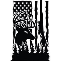 #0231 - Us Flag Deer Hunting