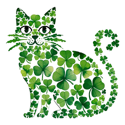#3323 - St. Patrick's Purr-fect Clover