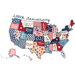#3418 - Retro America USA Map 