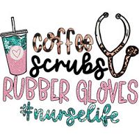 #0586 - Coffee Scrubs Rubber Gloves
