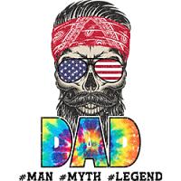 #0651 - Dad Skull - Man Myth Legend