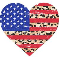 #0692 - Patriotic Leopard Heart