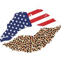 #0694 - Patriotic Leopard Lips