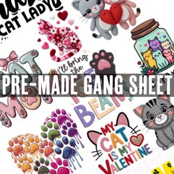 Gang Sheet #0027 Cat Lover