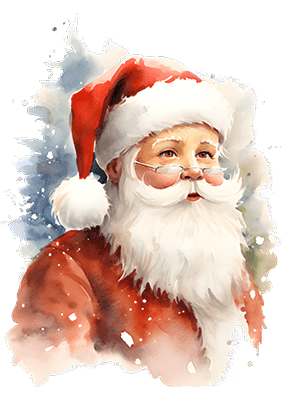 Christmas Santa Claus Watercolor
