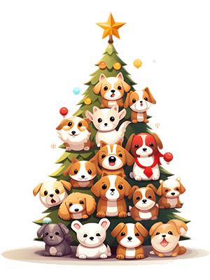 Christmas Tree Dogs