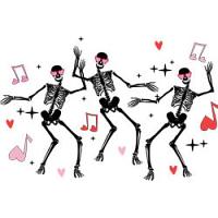#1539 - Valentines Dancing Skeletons