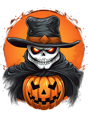 Halloween Cowboy Skeleton