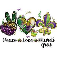 #1720 - Peace Love Mardi Gras