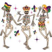 #1713 - Mardi Gras Dancing Skeletons
