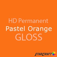 StarCraft HD Permanent Adhesive Vinyl - GLOSS - 12" x 12" Sheets - Pastel Orange