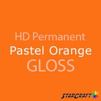 StarCraft HD Permanent Adhesive Vinyl - GLOSS - 12" x 24" Sheets - Pastel Orange