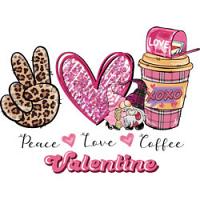 #1655 - Peace Love Coffee Valentine