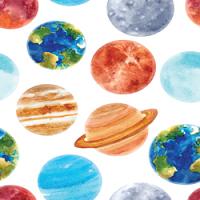 Printed HTV - #207 Watercolor Planets
