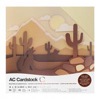 American Crafts Textured Cardstock 60pk - Neutrals 12"x 12"