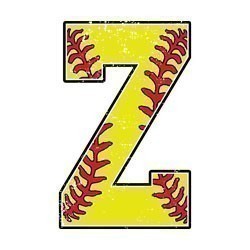 Softball Letter Z