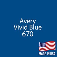 Avery - Vivid Blue - 670 - 12" x 10 Yard Roll