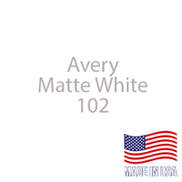 Avery - Matte White - 102 - 12" x 5 Yard Roll