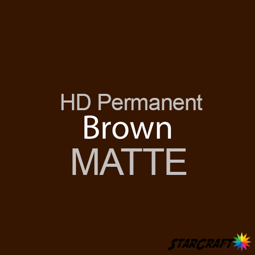 StarCraft HD Permanent Adhesive Vinyl - MATTE - 12" x 5 Foot - Brown