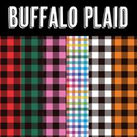 Buffalo Plaid Printed Pattern Bundle - Adhesive