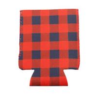 Can Cooler - Standard - Red & Black Plaid