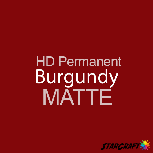 StarCraft HD Permanent Adhesive Vinyl - MATTE - 24" x 50 Yard - Burgundy
