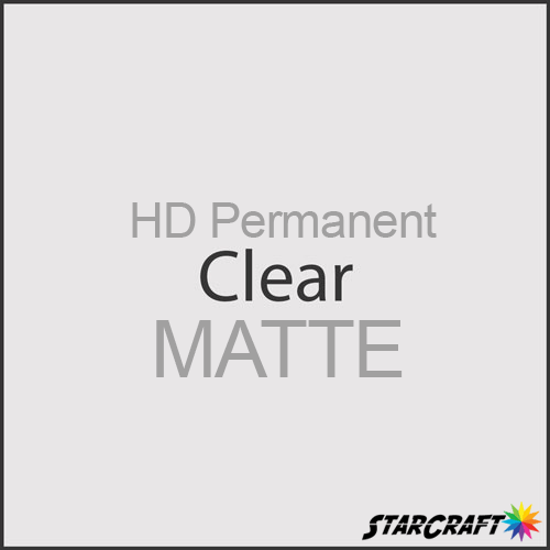 StarCraft HD Permanent Adhesive Vinyl - MATTE - 12" x 24" Sheets - Clear