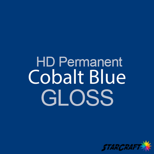 StarCraft HD Permanent Adhesive Vinyl - GLOSS - 12" x 24" Sheets - Cobalt Blue