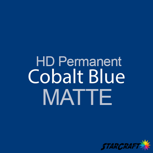 StarCraft HD Permanent Adhesive Vinyl - MATTE - 12" x 24" Sheets - Cobalt Blue