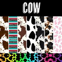 Cow Printed Pattern Bundle - Adhesive