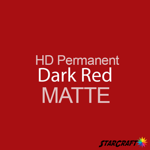 StarCraft HD Permanent Adhesive Vinyl - MATTE - 12" x 10 Yard - Dark Red