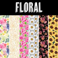 Floral Printed Pattern Bundle - Adhesive