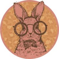 #1692 - Hipster Bunny Leopard