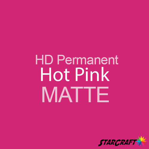 StarCraft HD Permanent Adhesive Vinyl - MATTE - 12" x 24" Sheets - Hot Pink