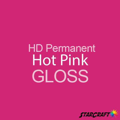 StarCraft HD Permanent Adhesive Vinyl - GLOSS - 24" x 50 Yard - Hot Pink