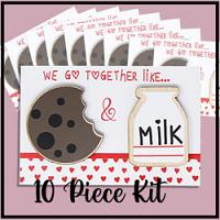 Valentine Exchange Card - Milk And Cookie 