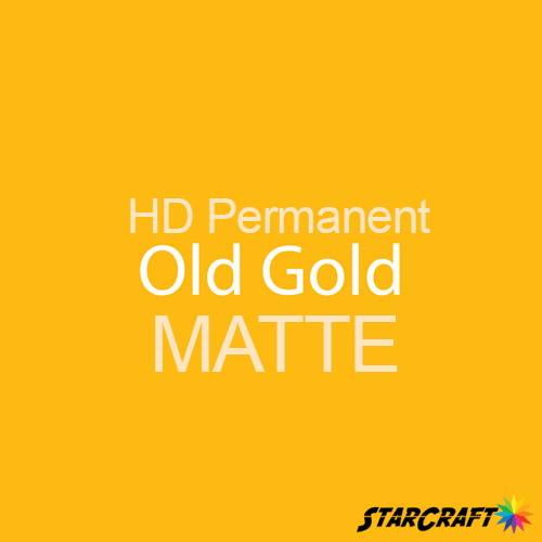 StarCraft HD Permanent Adhesive Vinyl - MATTE - 12" x 24" Sheets - Old Gold