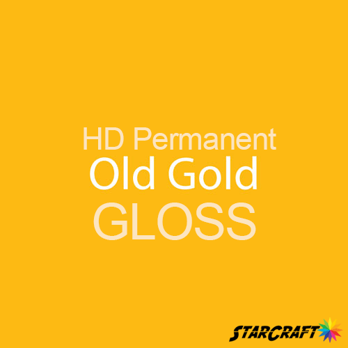 StarCraft HD Permanent Adhesive Vinyl - GLOSS - 12" x 5 Yard - Old Gold